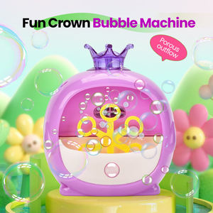 Máquina de Burbujas Eléctrica con Forma de Corona, 6 Agujeros, Color Morado, Juguete para Exteriores con Líquido para Burbujas, Portátil, Regalo de Verano para Niños - Product Image 2