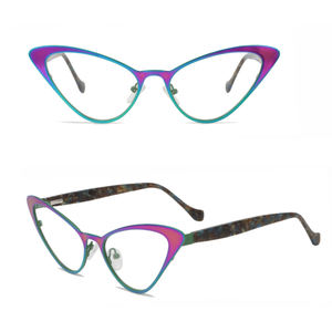 Gafas de Lectura Anti-Luz Azul Coloridas para Mujer, Montura Metálica Óptica, Diseño Azul con Diamantes, Disponibles en Más Colores - Product Image 5