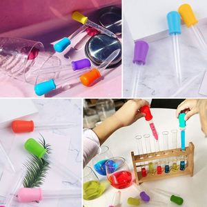 Pipettes Eye Dropper With Bulb Tip With Clean Brush,Medicine Transfer Liquid Droppers <b>Silicone</b> Food Grade Dropper - Product Image 4