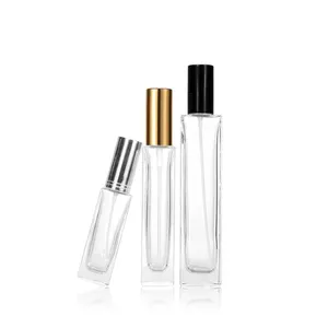 Hot Sale Square Shaped Glass Spray Perfume Bottles 5ml 7ml 10ml 20ml 30ml 50ml 100ml Empty Refillable Perfume Bottle