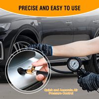 Jauge de pression des pneus numérique portable avec mandrin en laiton pistolet à air Premium pour gonflage des pneus de voiture