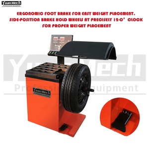 YuanMech B657P automática equilibrador para rueda de coche con Pedal de freno cambiador de neumáticos y equilibrador - Product Image 3