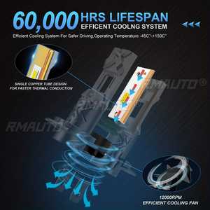2 ampoules LED H7 pour phares de voiture, en aluminium, 30000LM, puces CSP, luminosité 6000K, blanc, Plug and Play - Product Image 6
