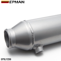 مبرد بيني من نوع EPMAN Barrel Style من نوع ماء إلى هواء، بقطر داخلي/خارجي 4×10 بوصة، وقطر داخلي/خارجي 2.5 بوصة، مبرد سائل من الألومنيوم لمحركات التوربو والسوبر تشارجر EPSLY250