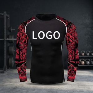 เสื้อรัดกล้ามเนื้อแขนยาวสำหรับ BJJ แรชการ์ด กราปลิง MMA ยิวยิตสู โนกิ UFC ป้องกันรังสียูวี UPF50+ ระบายอากาศได้ดี - Product Image 3