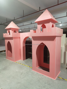 Castillo rosa de <span class=keywords><strong>cuento</strong></span> de hadas para bodas, fondo acrílico para fiesta de cumpleaños, evento infantil, boda - Product Image 3