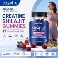 OAZVITA OEM Gummies 3D à la Créatine et au Shilajit, Vitamine C, Complément Sportif, Ashwagandha, Saveur Fruitée, Bonbons Gommeux 3D
