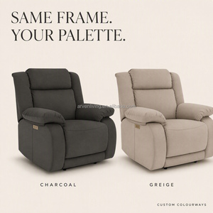 Sillón Reclinable Eléctrico de Doble Potencia con Reposacabezas Ajustable, Sillón Reclinable de Tela para Sala de Estar y Dormitorio - Product Image 2