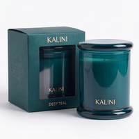 Vente en gros de pots à bougies en verre rouge de luxe de 3 oz avec boîte d'emballage pour la fabrication de bougies à étiquette privée, emballage cadeau