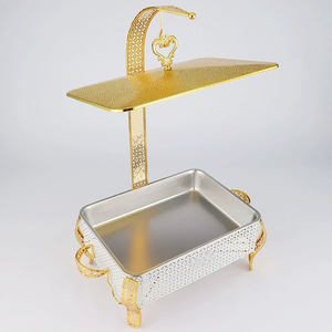 Stainless Steel <b>Buffet</b> Stove Rectangular 5.5L Hanging Food <b>Warmer</b> Hotel Restaurant Use - Product Image 2