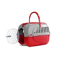 Sac de transport souple respirant pour chats TOUR MODEL, en plastique, avec bouton-pression classique, Bordeaux, 52x33x34 cm