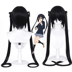 Perruque synthétique longue noire résistante à la chaleur pour cosplay de Nakano Azusa de l'anime K-ON pour femmes AOKG-114 - Product Image 1