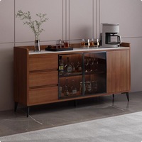 Buffet en verre de luxe, mobilier de maison multifonctionnel pour salon et cuisine, design de luxe léger