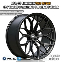 Jantes SUV forgées sur mesure Viaol 19 20 21 22 pouces 23x11 5x112 Noir brillant ultra concaves compatibles avec Audi RSQ8 BMW X5 Mercedes GLE