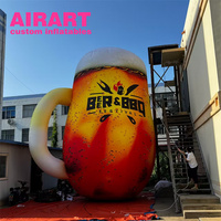 Tasse de bière gonflable de festival de bière personnalisée en usine, ballon de verres à bière gonflable avec logo imprimé