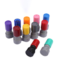 Mini boîtier de tampon photosensible rond de 23 mm avec ressort et tampon flash de 7 mm, coque de tampon de dessin animé pour enseignant, matériau de tampon personnalisé, vente en gros