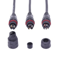 Connecteur en L à vis 2 broches étanche M20 assemblé connecteur de câble d'alimentation CC fixe à vis pour pilote de LED au câblage d'éclairage