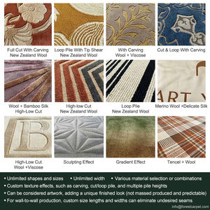 Alfombra Moderna <span class=keywords><strong>de</strong></span> Lujo Grande Personalizada OEM, Lana/Seda <span class=keywords><strong>de</strong></span> Nueva Zelanda, Resistente al Fuego, Ecológica, <span class=keywords><strong>Centro</strong></span> <span class=keywords><strong>de</strong></span> Sala <span class=keywords><strong>de</strong></span> Estar - Product Image 4