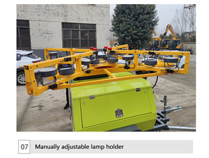 Promotion : Tour d'éclairage LED portable, mobile, sur remorque, à moteur diesel, avec mât télescopique, générateur portable, RGB, solaire, DC, pour l'ingénierie - Product Image 4