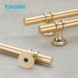TOPCENT Gold Handle Modern Simple Styles Pull Cabinet Handle Black guardaroba maniglie dell'armadio da cucina - Product Image 4