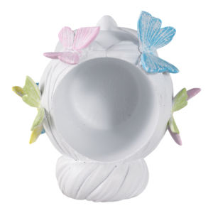 Vaso per Fiori a Forma di Busto Femminile con Farfalle, Decorazione per Interni ed Esterni in Resina - Product Image 5