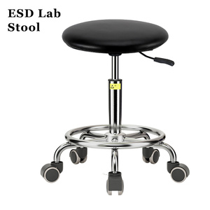 Moderner Industrieller <span class=keywords><strong>ESD</strong></span> Schwarzer Stuhl PU-Leder Antistatisch Kommerziell Höhenverstellbar für Krankenhaus- und Gastronomie-Nutzung - Product Image 1