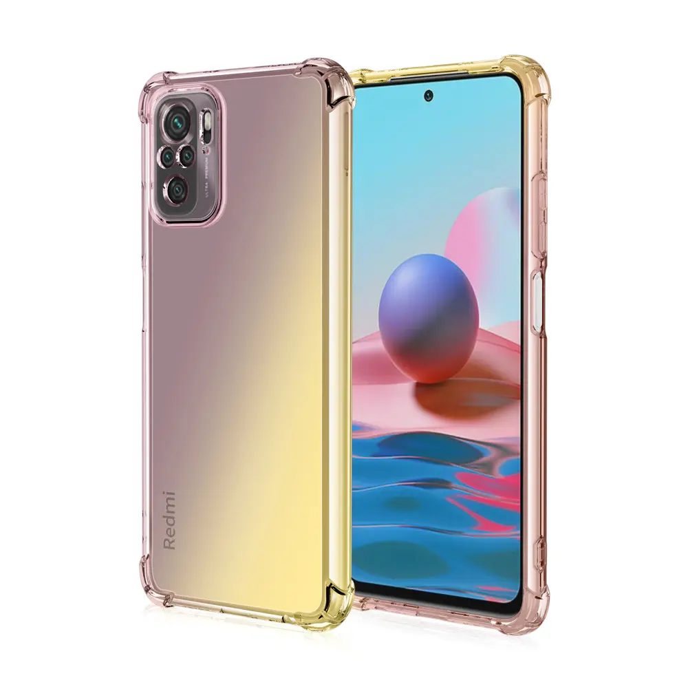 Colorful Transparent Gradient Phone Case For Xiaomi Redmi 9A 9C 8A 7A Note 9 8 7 6 5 Pro 5G 9S 8T Shockproof Soft Back Cover