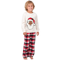 Set Piyama Keluarga Santa Natal Kustom Bahan Polyester Pakaian Tidur Pria Wanita Anak-anak Baju Tidur Natal Dropshipping POD