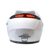 Casco de Motocicleta Integral de ABS Nuevo al por Mayor de Fábrica con Doble Visor, Luz Trasera LED, Diseño Modular, Homologado por DOT, para Todas las Estaciones