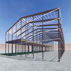 Prefabricated Light Steel Warehouse Steel Building Warehouse Shed Hangar Steel Structure With H Beam C Channel