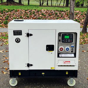เครื่องกำเนิดไฟฟ้าดีเซลสำหรับบ้าน แบบเงียบพิเศษ 5kw/6kw/7kw/8kw/10kw ระบายความร้อนด้วยอากาศ 220v/230v/380V 50/60HZ สายทองแดงแบบเกลียว ATS 5kva/10kva - Product Image 1