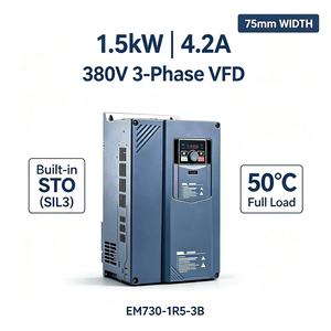 SINEE EM730-1R5-3B 1.5kW 4.2A 380V 3-Phase VFD AC Drive Built-in STO 50°<b>C</b> Full Load for Motors - Product Image 1