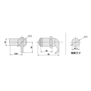 Zinc Alloy Rotary Latch <b>Lock</b> X-5412Z For <b>Cabinet</b> Door Keyless Minimalist Design Easy Installation - Product Image 1