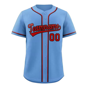 Venta al por mayor de poliéster de secado rápido transpirable camisetas de béisbol de diseño personalizado sublimación impresa logotipo liso Jersey de béisbol para los hombres - Product Image 5