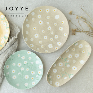 JOYYE هاندبينتيد البوهيمي طبق عشاء الزهور الخزف أواني الطعام طبق الخزف الجملة أطباق عشاء - Product Image 1