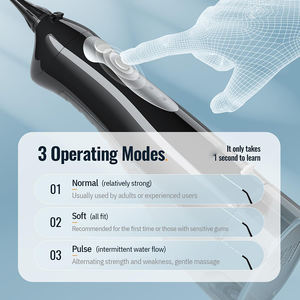 Offre Spéciale hydropulseur étanche rechargeable pour équipement de <span class=keywords><strong>nettoyage</strong></span> buccal avec réservoir de 300ML 3 modes 4 embouts de <span class=keywords><strong>jet</strong></span> pour les <span class=keywords><strong>dents</strong></span> - Product Image 3