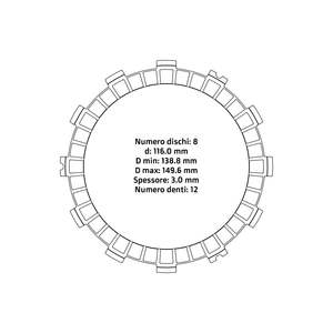 NRTeam sistemi di trasmissione automatica Husqvarna WR 300 09-13 dischi frizione - Product Image 1