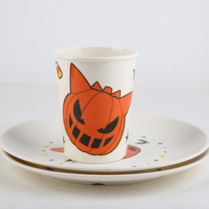 Juego de platos y vasos de calabaza de Halloween, vajilla de melamina para decoración de fiestas - Product Image 5