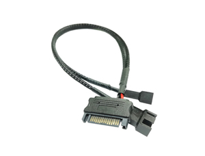 Cable de conexión SATA HUB de 15 pines a 2 puertos, 3 o 4 pines, ventilador de CPU, funda de ordenador, conector adaptador de ventilador de <span class=keywords><strong>PC</strong></span>, 30cm - Product Image 6