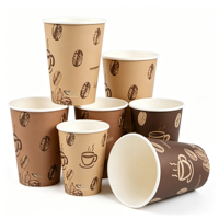 Gobelets en papier à paroi simple écologiques en gros, gobelets à café, logos personnalisés, gobelets en papier jetables