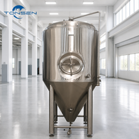 Cuve de Fermentation Conique en Acier Inoxydable Tonsen 500L-5000L avec Enveloppe Chauffante pour Brasserie Artisanale Commerciale