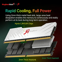 Nueva Memoria RAM DDR4 KingBank para Ordenador de Escritorio, 32 GB (16 GB x 2), 3600 MHz, CL18, Disipador de Calor, Chip SS, Intel XMP 2.0/AMD EXPO, Disponible en Stock