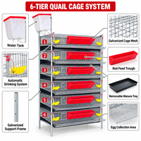 Nouvelle cage à cailles à 6 niveaux pour 300-360 oiseaux, en acier galvanisé à chaud, marque HAOKAI, facile à utiliser, garantie de 18 ans, prix d'usine en Chine