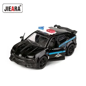 Factory custom packaging, 2024 new toy model Alloy car 1:36 Pull back police car metal