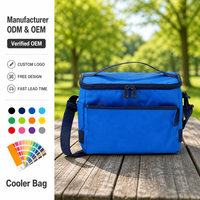 Sac isotherme réutilisable avec fermeture éclair, doublure PEVA, étanche, sac fourre-tout portable pour le travail, les voyages, les pique-niques, logo personnalisé
