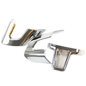 ABS chromé pour Volkswagen VW <span class=keywords><strong>Golf</strong></span> <span class=keywords><strong>6</strong></span> MK6 Polo Jetta MK5 <span class=keywords><strong>2011</strong></span> 2012 2013 volant chromé garniture paillettes couvercle autocollant - Product Image 3