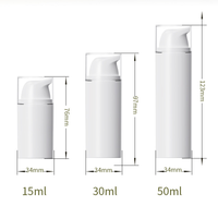 Emballage cosmétique en plastique PP blanc écologique Conteneur de sérum lotion 30 ml 50 ml 100 ml Bouteille à pompe sans air