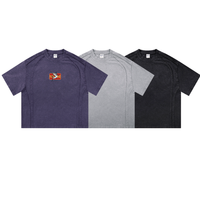 T-shirt surdimensionné YKH 275 g/m² 100 % coton, personnalisable avec logo, pour l'été, délavé à l'acide, à manches courtes, épais, imprimé sérigraphié, vente en gros