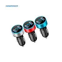 Chargeur de voiture double USB 3.1A en gros d'usine, chargeur de téléphone intelligent rapide avec écran fixe