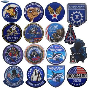 売れ筋環境にやさしいPVCブルーゴーストテーマ刺繍入りアイアンオンキャンバス生地フックループパッチ服バックパック靴帽子 - Product Image 2